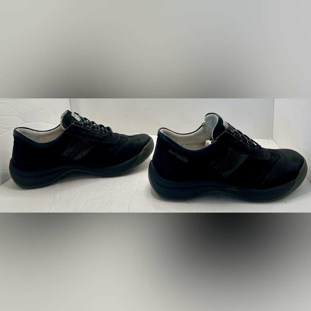 MEPHISTO BLACK SUEDE LASER RUNOFF  SHOES SNEAKERS MADE IN PORTUGAL SIZE 6